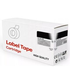 Other Brand Plastic Labelling Tape 12mm 4m Black on White, Compatible with Dymo (S0721660) Lāzerprinteru izejmateriāli