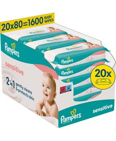 Pampers Chusteczki Nawilżane Sensitive 20 op. 80 Chusteczek = 1200 szt. Влажные салфетки