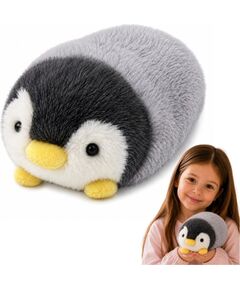 LeanToys Pluszowy Pingwin Maskotka Miękka Przytulanka Biało Szary 16 cm EDUKAMP (31265) Mīkstās rotaļlietas