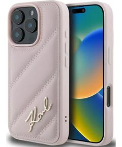 Karl Lagerfeld Quilted Signature Защитный Чехол для Apple iPhone 16 Pro Чехлы - альтернативные