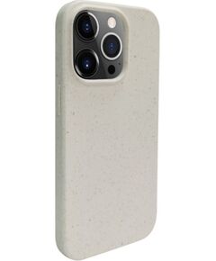 iLike Apple  iPhone 14 Pro Max Silicone plastic case Eco Print Design White Neoriģinālie Maciņi