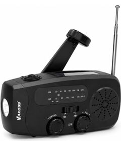 Vakoss FM-3660K FM/AM Emergency Radio with Dynamo / Flashlight / Power Bank / Solar Panel Aудио-видео