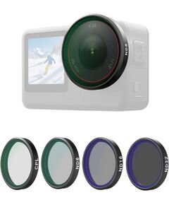 Telesin CPL/ND8/ND16/ND32 filter set for DJI Osmo Action 6 (4 pcs). Sporta kameru aksesuāri