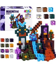LeanToys Zestaw Klocki Magnetyczne Kostki Sześciany Piksele Mroczny Świat 3D 100 el. Конструкторы