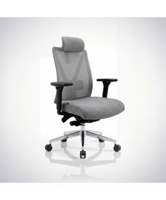Krzesło biurowe Jan Nowak JAN NOWAK Fotel biurowy ergonomiczny szary z siatką VECTOR Jaunumi, mēbeles, māja
