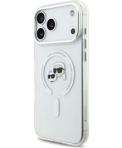 Karl Lagerfeld IML K&CH Heads Metal Frame MagSafe Case Aizsargapvalks priekš iPhone 17 Pro Max / caurspīdīgs Neoriģinālie Maciņi