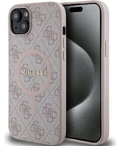 Guess 4G Collection Leather Metal Logo MagSafe Чехол для Apple iPhone 13 / 14 / 15 Чехлы - альтернативные
