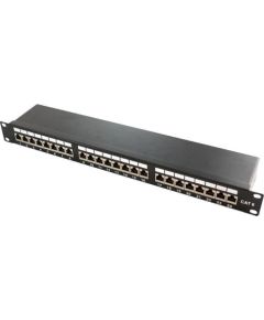 LOGILINK-  Patch Panel 19''-mounting Cat.6A STP 24 ports, black