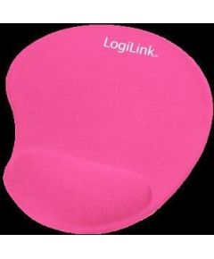 LOGILINK - Gel mouse pad with wrist rest support, pink