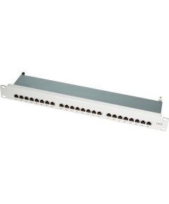 LOGILINK-  Patch Panel 19''-mounting Cat.6 STP 24 ports, grey