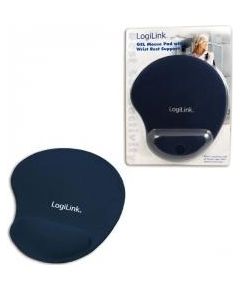 LOGILINK - Gel mouse pad with wrist rest support, blue