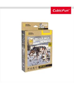 Cubic Fun CUBICFUN NATIONAL GEOGRAPHIC 3D puzle Pelēkais vilks Puzles