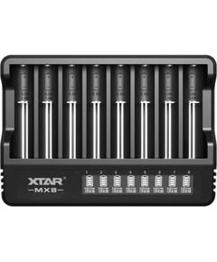Battery charger Li-ion 3,6V / 3,7V / 1,5V and 1,2V Ni-MH XTAR MX8 Bateriju lādētāji