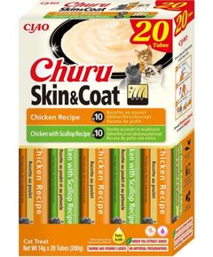 INABA Skin&Coat Chicken - cat treats - 20x14g Сухой корм для кошек