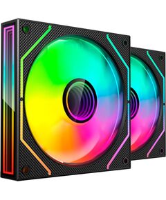 Tacens Mars Gaming MF3DPROX2 computer cooling system Computer case Fan 12 cm Black Korpusu dzesēšana
