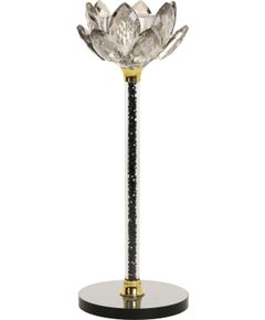 Candlestick CHANLE H20.5cm, grey Новости, мебель, дом