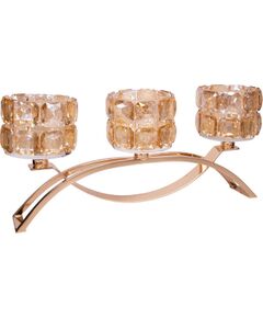 Candle holder CHANLE 29xH12cm 3-candle, gold Новости, мебель, дом