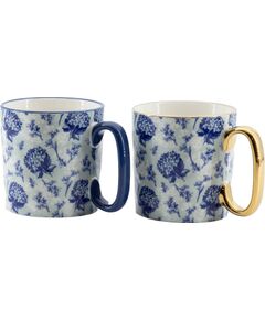 Mugs FRIENDS 2pcs 450ml, blue flowers Новости, мебель, дом