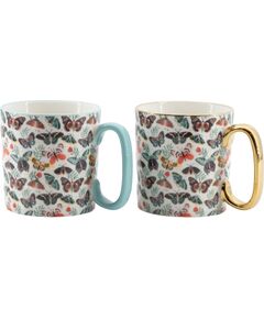 Mugs FRIENDS 2pcs 450ml, butterflies Новости, мебель, дом