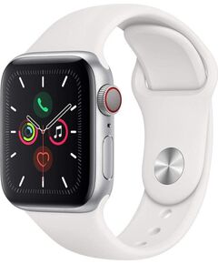 Apple   Watch Series 5 GPS Silver 44mm Aluminium Sport Case White Smart-Watch Умные часы