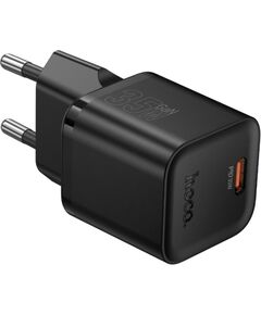 Charger Hoco N66 35W GaN USB-C black Telefonu lādētāji 220v