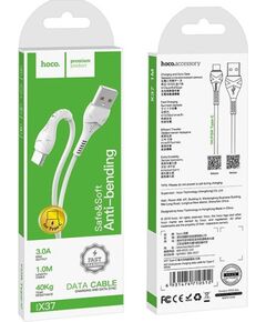 USB кабель HOCO X37 Cool Power "Type-C" 1.0m белый Дата USB-кабели