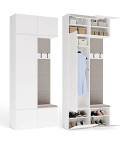 Top E Shop HAGA II 1SZ1W Wardrobe, White Jaunumi -Dārzam