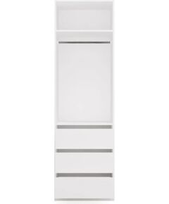 Top E Shop OPENO 1W1P3S WHITE Wardrobe – Modular Wardrobe with Clothes Rail and 3 Drawers Jaunumi -Dārzam