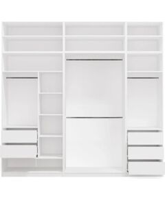 Top E Shop OPENO Modular Wardrobe SET 260/250 WHITE Drawers, Hanging Rails, Shelves – Large – For the Bedroom Jaunumi -Dārzam