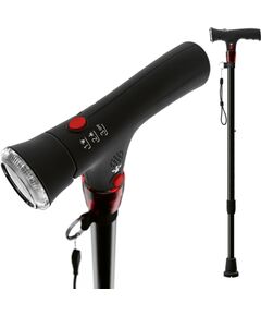 Ipevo Weinberger pastaigu spieķis ar LED apgaismojumu un panikas trauksmi 74–95 cm Трости