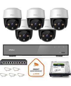 Uzraudzības komplekts Imou 5x Cruiser 4MP POE kamera Video novērošanas kameras