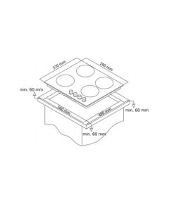 Simfer Hob H6.040.DECSP Vitroceramic Number of burners/cooking zones 4 Touch Black Jaunumi Sadz. tehnika