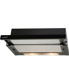 CATA Hood TF 2003 600 GBK Telescopic Energy efficiency class C Width 60 cm 390 m³/h Mechanical control LED Black Glass Jaunumi Sadz. tehnika