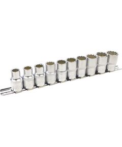 JBM Muciņu komplekts 1/2" 12 kanšu, 10 19mm, 10gab. Muciņas 