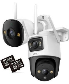 Komplekts 2 IP kameras Imou bullet 3 5MP un Cruiser Dual 10MP ar atmiņas kartēm 32GB Video novērošanas kameras