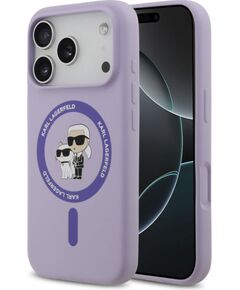 Karl Lagerfeld Apple  iPhone 17 Pro Liquid Silicone Karl and Choupette MagSafe Case Purple Чехлы - альтернативные
