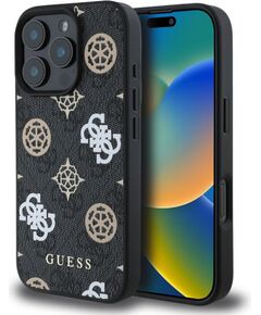 Guess Apple  iPhone 16 Pro PU 4G Peony MagSafe Case Black Чехлы - альтернативные
