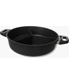 3-Divided Pan Ø 32 cm, 8 cm high, 3 segments AMT Gastroguss Pannas