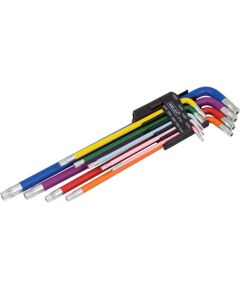 Torx atslēgu komplekts ar caurumu T10 T50, krāsains, S2, Welzh Werkzeug Наборы инструментов