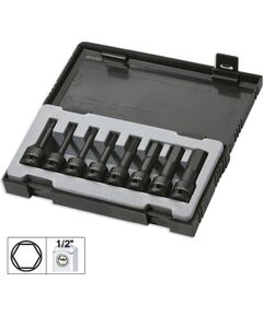 Triecienu izturīgo seškanšu komplekts 1/2" 8gab. 5 17mm, JBM Наборы инструментов