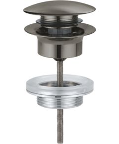 Grohe izlietnes push-open izplūde ar brushed hard graphite dekoratīvo vāciņu Cифоны