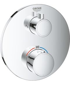 Grohe dušas termostata Grohtherm round virsapmetuma daļa, ar 2 izejām, hroms Встраиваемые