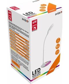 Galda lampa Avide LED Uzlādējama galda lampa 4W RGB White Jaunumi - Birojam
