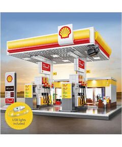 Jamara CaDA Shell degvielas uzpildes stacija ķieģeļi 14+ Konstruktori 