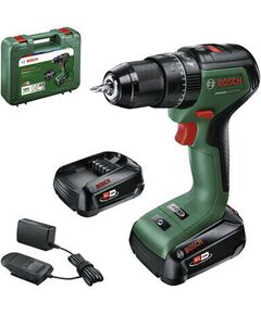 Bosch cordless impact drill UniversalImpact 18V-60 + SET (green/black, 2x Li-ion battery 2.0Ah, case + 51-piece accessories, POWER FOR ALL ALLIANCE) Jaunumi -Dārzam