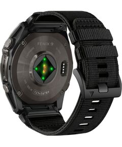 Tech-Protect watch strap Nylon Classic Garmin fenix 47mm, black Smart pūlksteņu aksesuāri