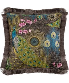 Spilvens GLAMOUR 45x45cm, ar pūkainu malu, pāvs Jaunumi -Dārzam
