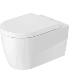 Duravit pods ar QR/SC vāku ME by Starck rimless, stiprināms pie sienas, 374x570 mm,Durafix, balts DuraShield Jaunumi Sadz. tehnika