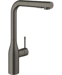 Grohe virtuves izlietnes maisītājs ar izvelkamu dušu Essence, brushed hard graphite Virtuves jaucējkrāni
