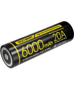 Nitecore NL2160HPi uzlādējams 21700 i-Series Li-ion akumulators – 6000mAh, 20A, ar aizsardzību, IPX6 ūdensizturīgs Dažādi piederumi tūrismam